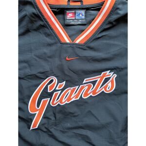 San Francisco Giants 2000s NIKE Pullover Cooperstown jacket 2XL black MLB vtg
